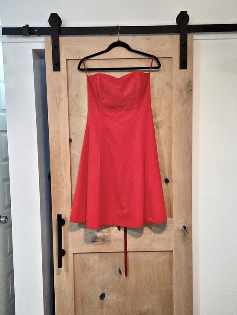 Vintage Fred Sun Red Lace-Up Semiformal Dress Size 6
